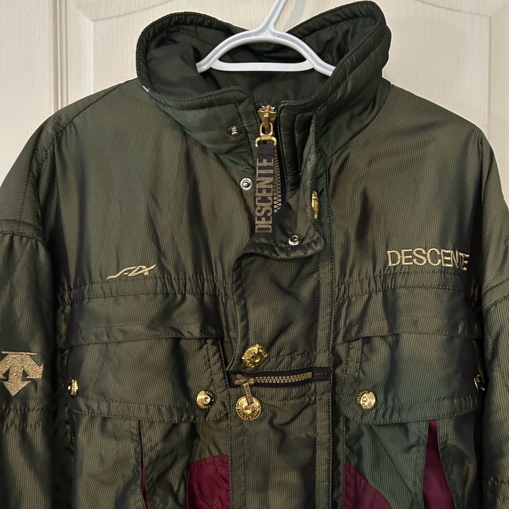 Descente Green Long Winter Jacket - Picture 2 of 12
